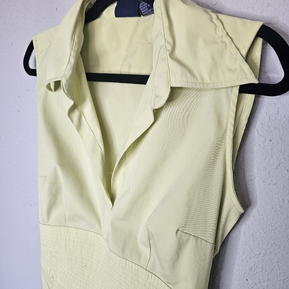 Cotton‎ Works Womens Stretchy Slimming V Neck Waist Tie Sleeveless Size L Large - Picture 2 of 11